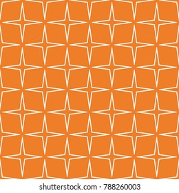 Orange geometric design. Seamless pattern