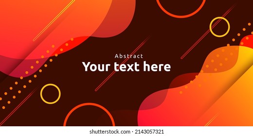 Orange geometric with dynamic fluid gradient curve background