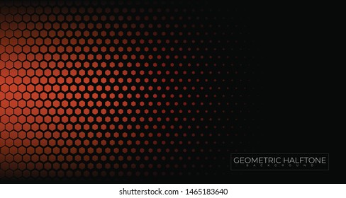 Orange geometric halftone with Black background.Minimal modern cover design. Dynamic colorful gradients. Future geometric patterns.