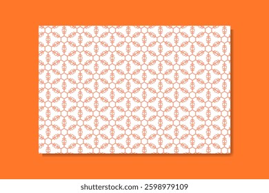 orange geometric lines seamless pattern for background or wallpaper design