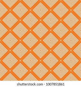 Orange geometric ornament. Seamless pattern for web, textile and wallpapers