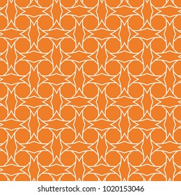 Orange geometric ornament. Seamless pattern for web, textile and wallpapers