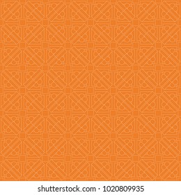 Orange geometric ornament. Seamless pattern for web, textile and wallpapers