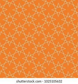 Orange geometric ornament. Seamless pattern for web, textile and wallpapers