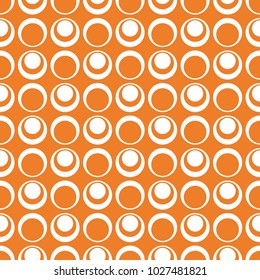 Orange geometric ornament. Seamless pattern for web, textile and wallpapers
