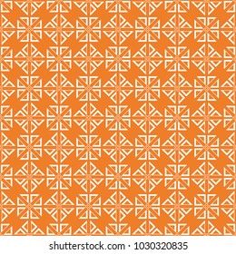 Orange geometric ornament. Seamless pattern for web, textile and wallpapers