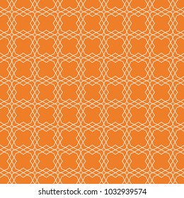 Orange geometric ornament. Seamless pattern for web, textile and wallpapers
