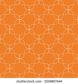 Orange geometric ornament. Seamless pattern for web, textile and wallpapers