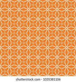 Orange geometric ornament. Seamless pattern for web, textile and wallpapers