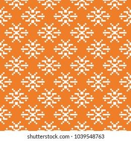 Orange geometric ornament. Seamless pattern for web, textile and wallpapers