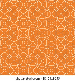 Orange geometric ornament. Seamless pattern for web, textile and wallpapers