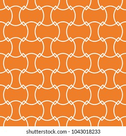 Orange geometric ornament. Seamless pattern for web, textile and wallpapers