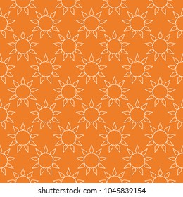 Orange geometric ornament. Seamless pattern for web, textile and wallpapers