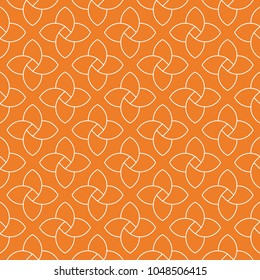 Orange geometric ornament. Seamless pattern for web, textile and wallpapers