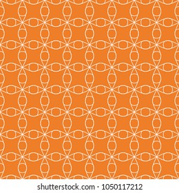 Orange geometric ornament. Seamless pattern for web, textile and wallpapers