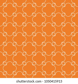 Orange geometric ornament. Seamless pattern for web, textile and wallpapers