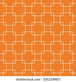 Orange geometric ornament. Seamless pattern for web, textile and wallpapers