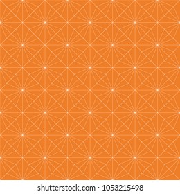 Orange geometric ornament. Seamless pattern for web, textile and wallpapers