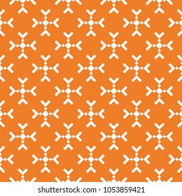 Orange geometric ornament. Seamless pattern for web, textile and wallpapers