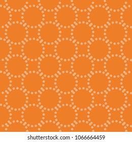Orange geometric ornament. Seamless pattern for web, textile and wallpapers