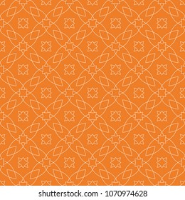 Orange geometric ornament. Seamless pattern for web, textile and wallpapers