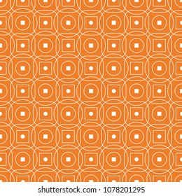 Orange geometric ornament. Seamless pattern for web, textile and wallpapers
