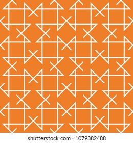 Orange geometric ornament. Seamless pattern for web, textile and wallpapers