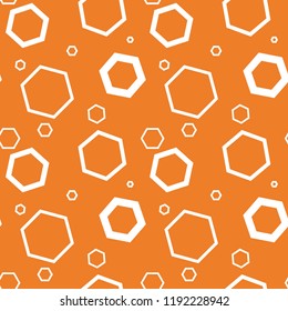 Orange geometric ornament. Seamless pattern for web, textile and wallpapers