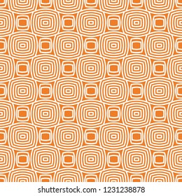 Orange geometric ornament. Seamless pattern for web, textile and wallpapers