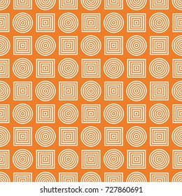 Orange geometric ornament. Seamless pattern for web, textile and wallpapers