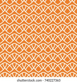 Orange geometric ornament. Seamless pattern for web, textile and wallpapers