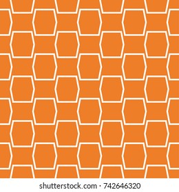 Orange geometric ornament. Seamless pattern for web, textile and wallpapers