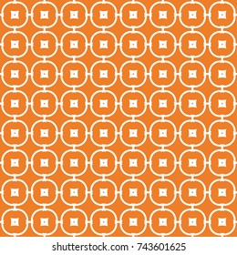 Orange geometric ornament. Seamless pattern for web, textile and wallpapers