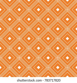 Orange geometric ornament. Seamless pattern for web, textile and wallpapers