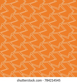Orange geometric ornament. Seamless pattern for web, textile and wallpapers