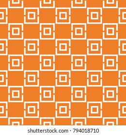 Orange geometric ornament. Seamless pattern for web, textile and wallpapers