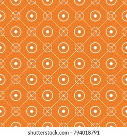Orange geometric ornament. Seamless pattern for web, textile and wallpapers