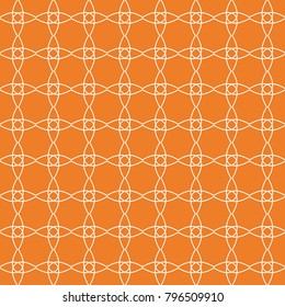 Orange geometric ornament. Seamless pattern for web, textile and wallpapers