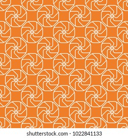 Orange geometric print. Seamless pattern for web, textile and wallpapers