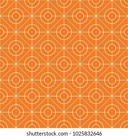 Orange geometric print. Seamless pattern for web, textile and wallpapers