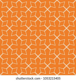 Orange geometric print. Seamless pattern for web, textile and wallpapers