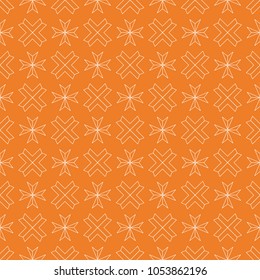 Orange geometric print. Seamless pattern for web, textile and wallpapers
