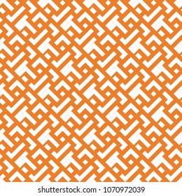Orange geometric print. Seamless pattern for web, textile and wallpapers