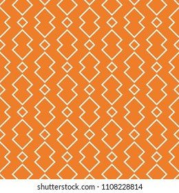 Orange geometric print. Seamless pattern for web, textile and wallpapers