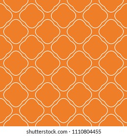 Orange geometric print. Seamless pattern for web, textile and wallpapers