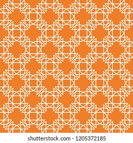 Orange geometric print. Seamless pattern for web, textile and wallpapers