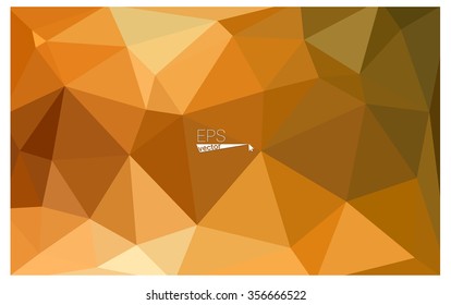Orange geometric rumpled triangular low poly origami style gradient illustration graphic background. Vector polygonal design for your business.
