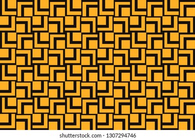 Orange geometric seamless pattern in modern stylish. Abstract background. Vector seamless pattern