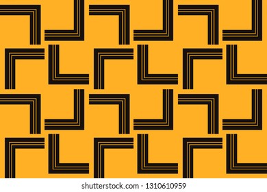 Orange geometric seamless pattern in modern stylish. Abstract background. Vector seamless pattern