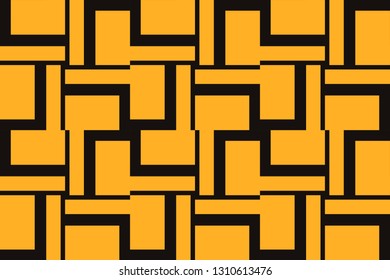 Orange geometric seamless pattern in modern stylish. Abstract background. Vector seamless pattern